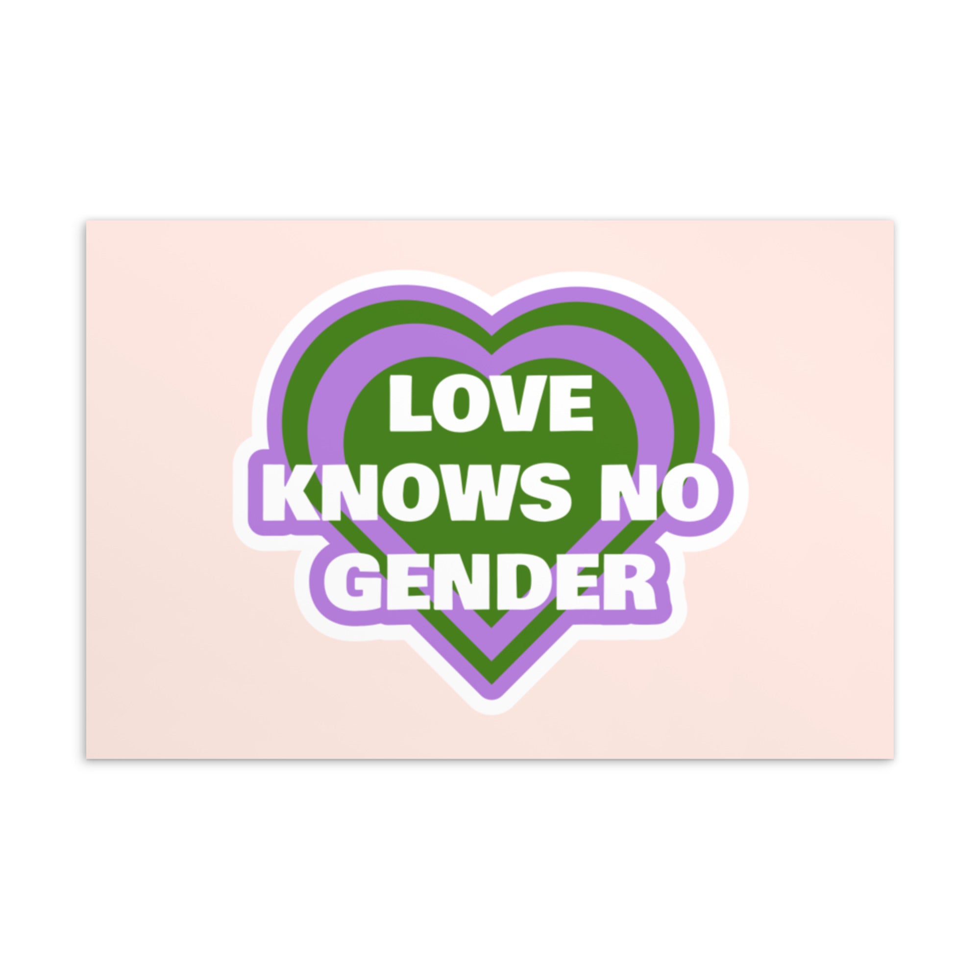 Love Knows No Gender Genderqueer Postcard
