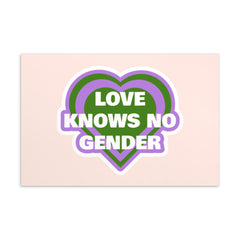 Love Knows No Gender Genderqueer Postcard