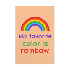 My Favourite Color Is Rainbow Postcard