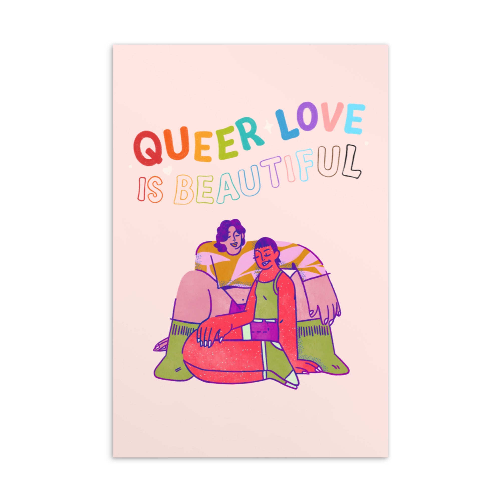 Queer Love Is Beautiful Postcard