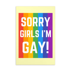 Sorry Girls I'm Gay! Postcard