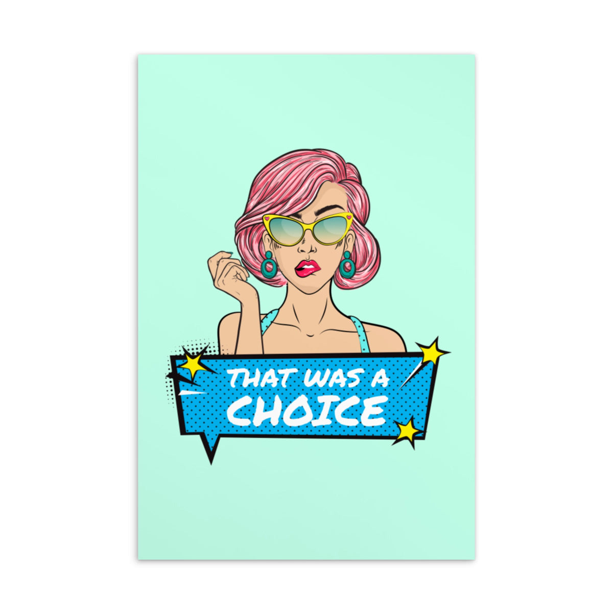 That Was A Choice Postcard