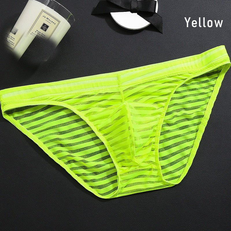 Striped Transparent Briefs - The RainbowBoys