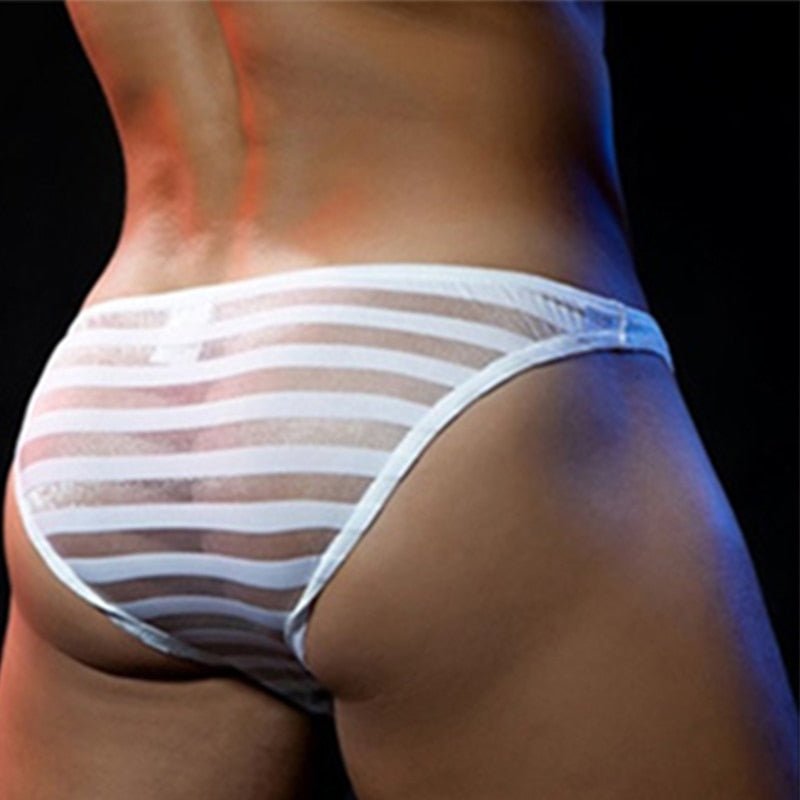 Striped Transparent Briefs - The RainbowBoys