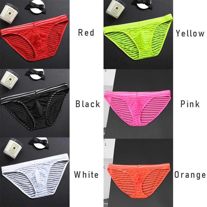 Striped Transparent Briefs - The RainbowBoys