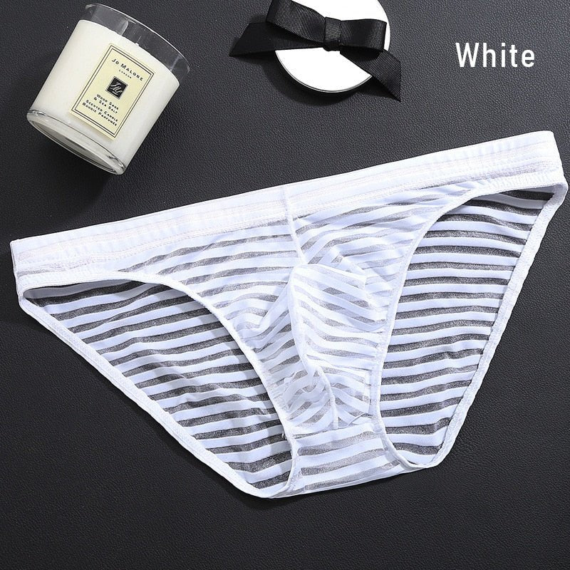 Striped Transparent Briefs - The RainbowBoys