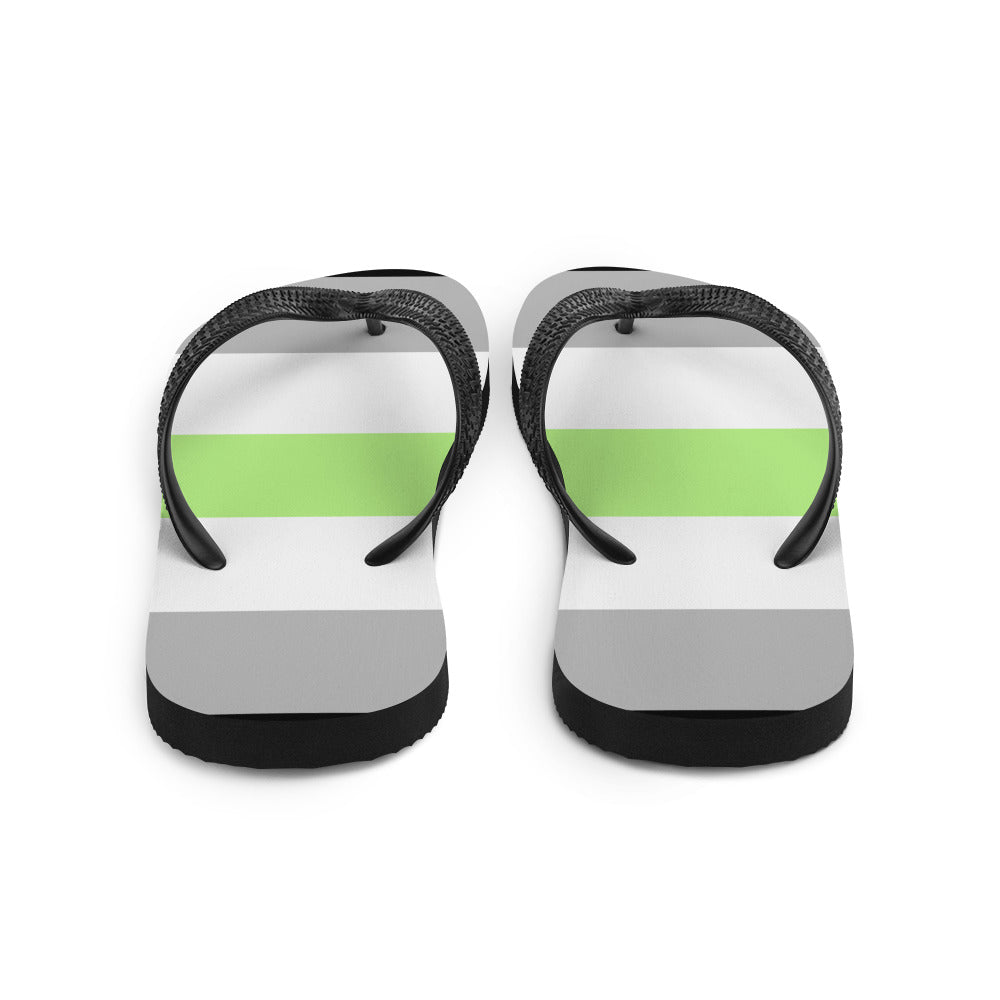 Agender Pride Flip-Flops