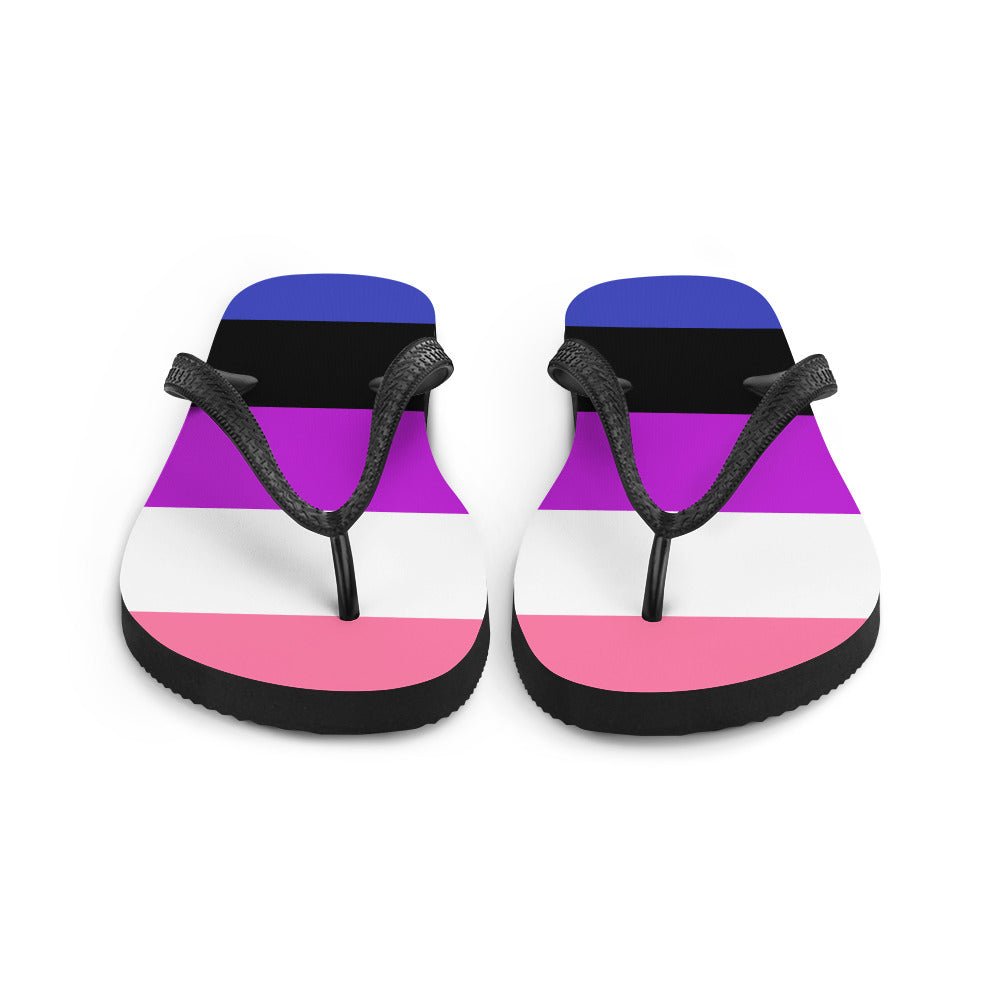 Genderfluid Pride Flip-Flops