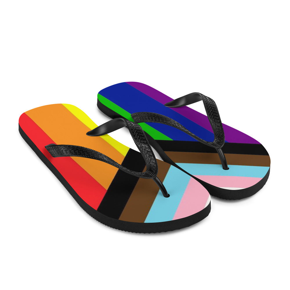 LGBT Pride Progress Flip-Flops