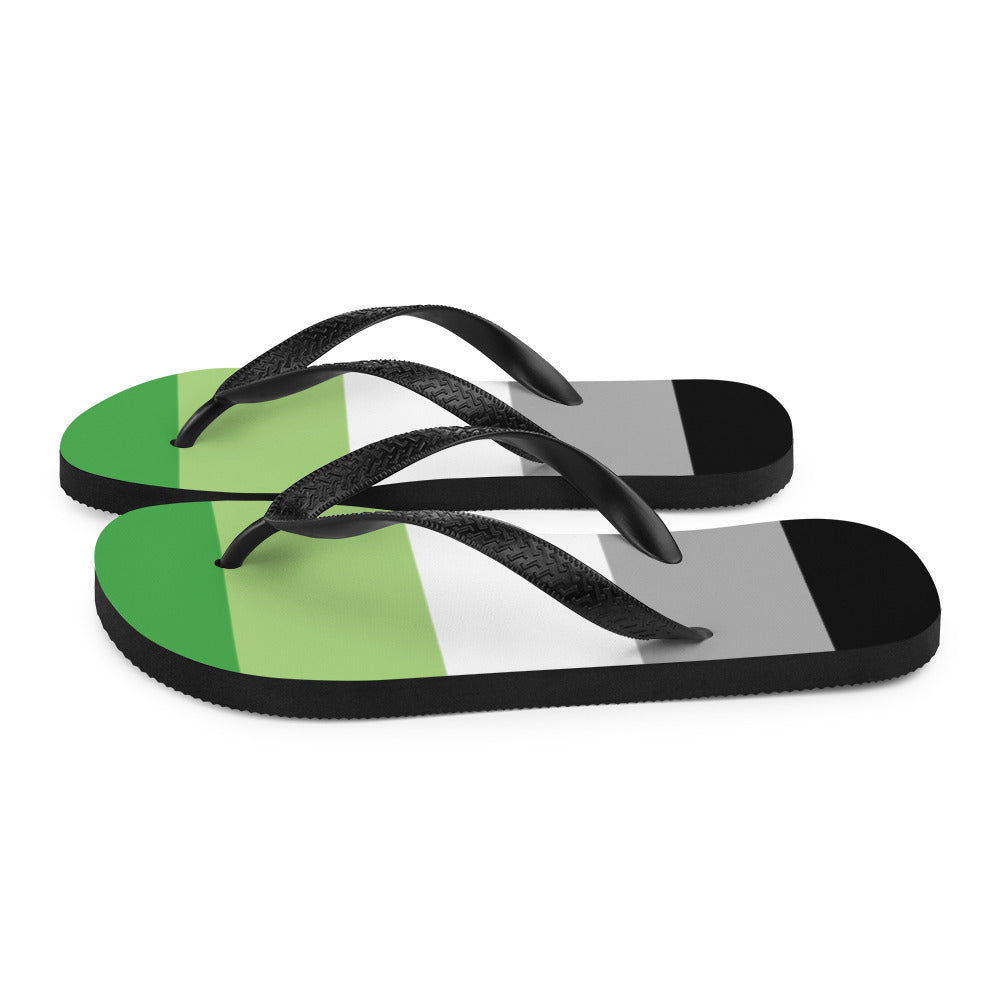Aromantic Pride Flip-Flops