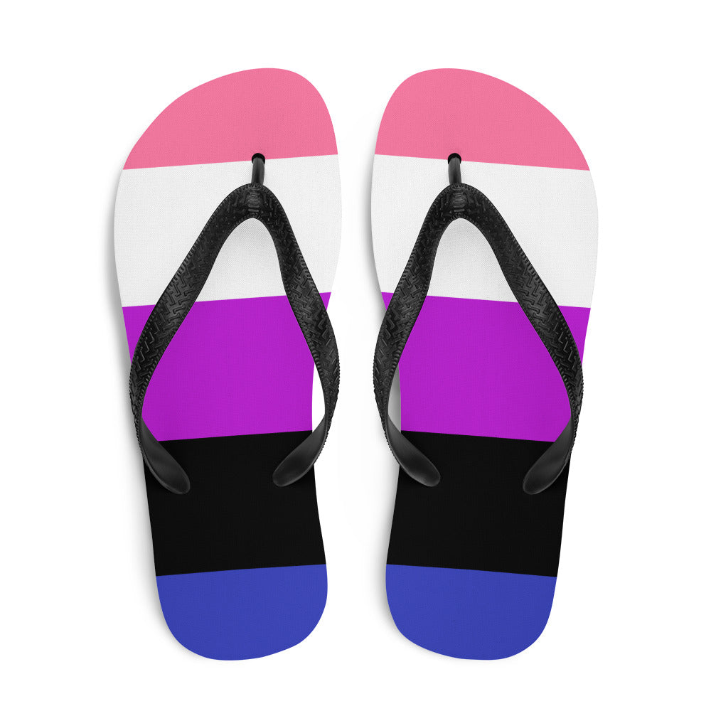 Genderfluid Pride Flip-Flops