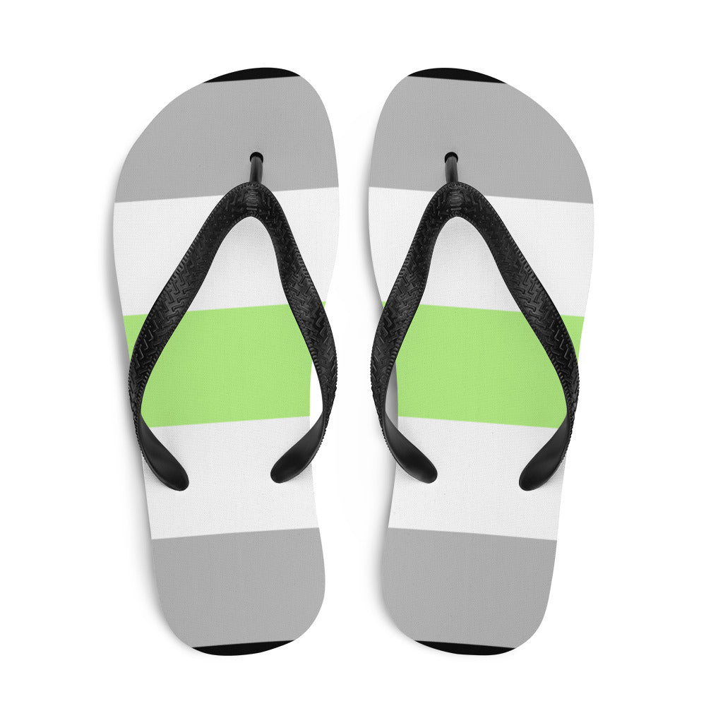 Agender Pride Flip-Flops