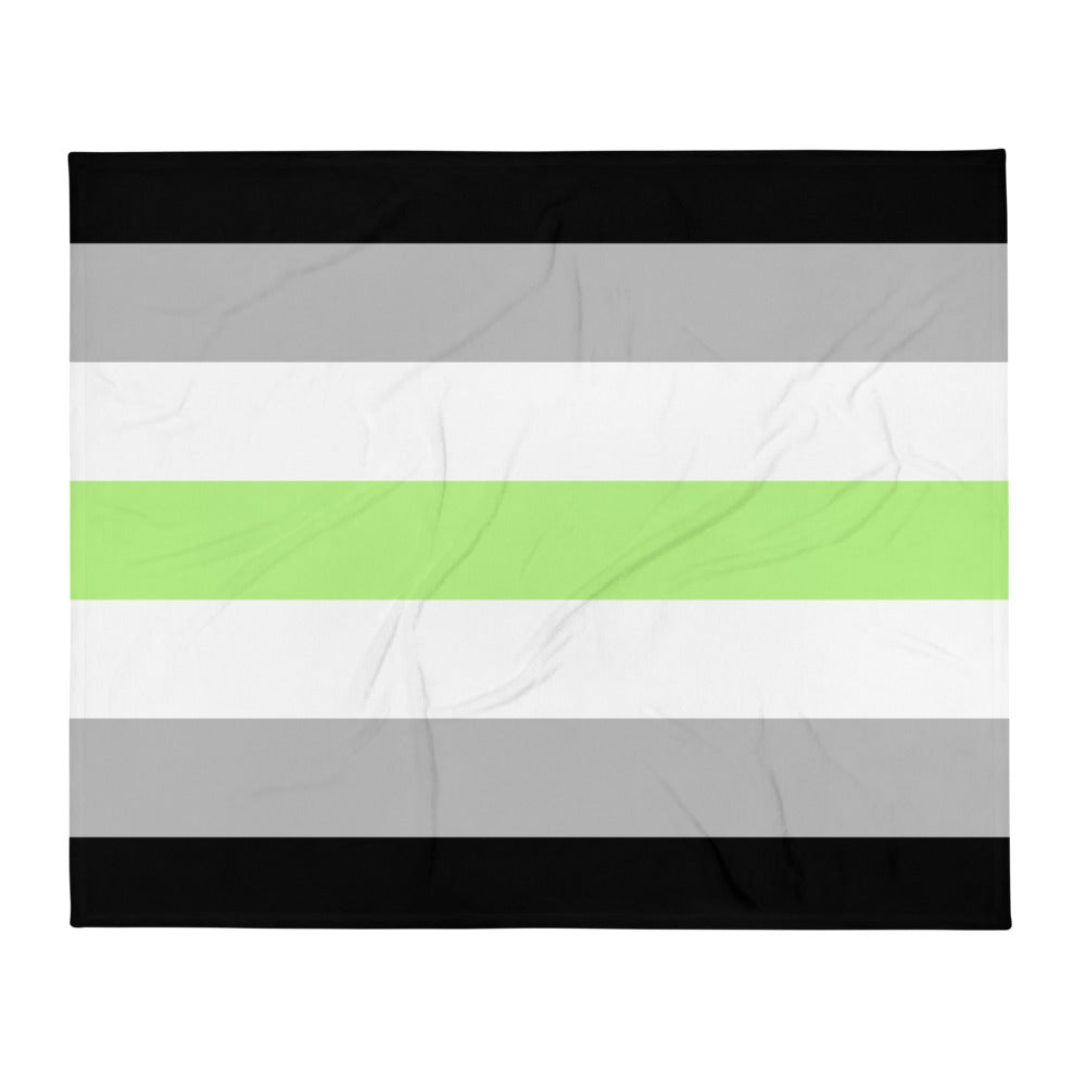 Agender Flag Throw Blanket