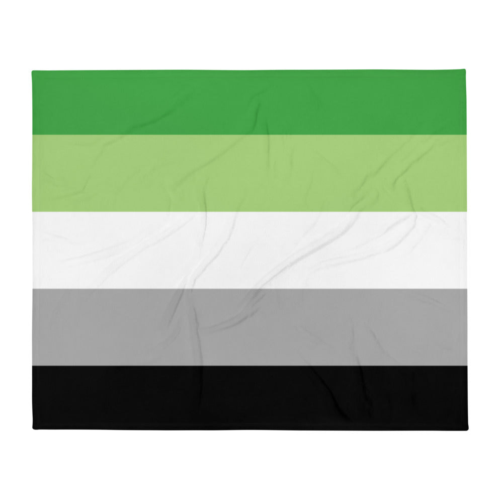 Aromantic Flag Throw Blanket