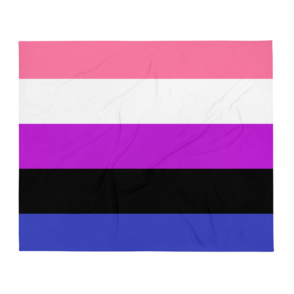 Genderfluid Flag Throw Blanket