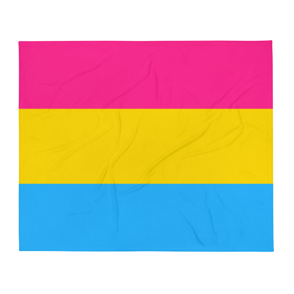Pansexual Flag Throw Blanket