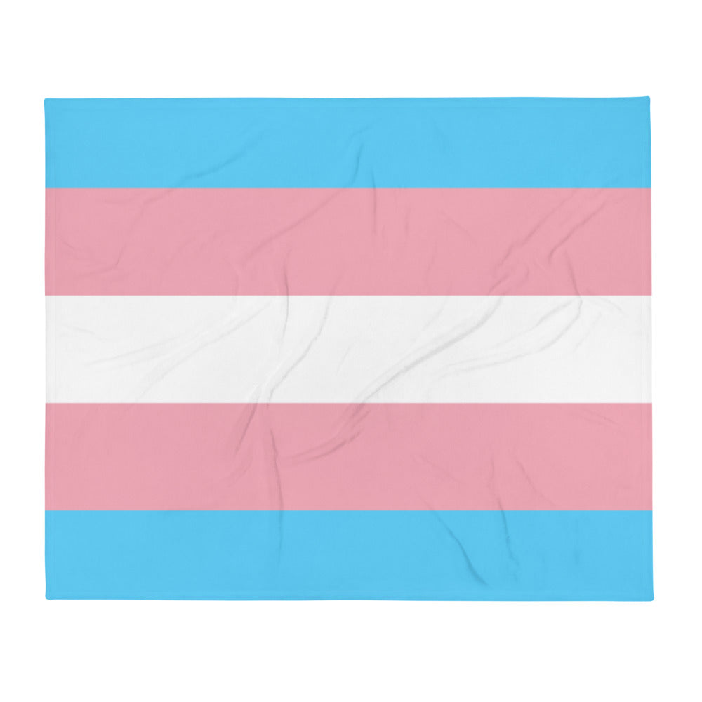 Transgender Flag Throw Blanket