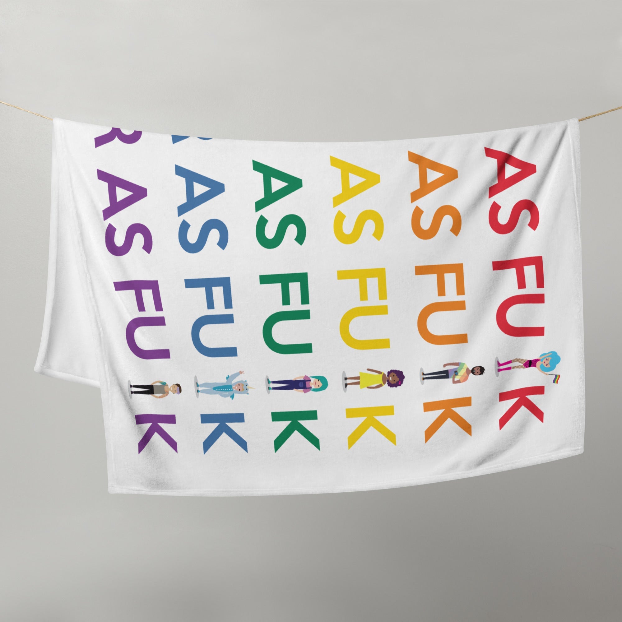 Queer As Fu#k Throw Blanket