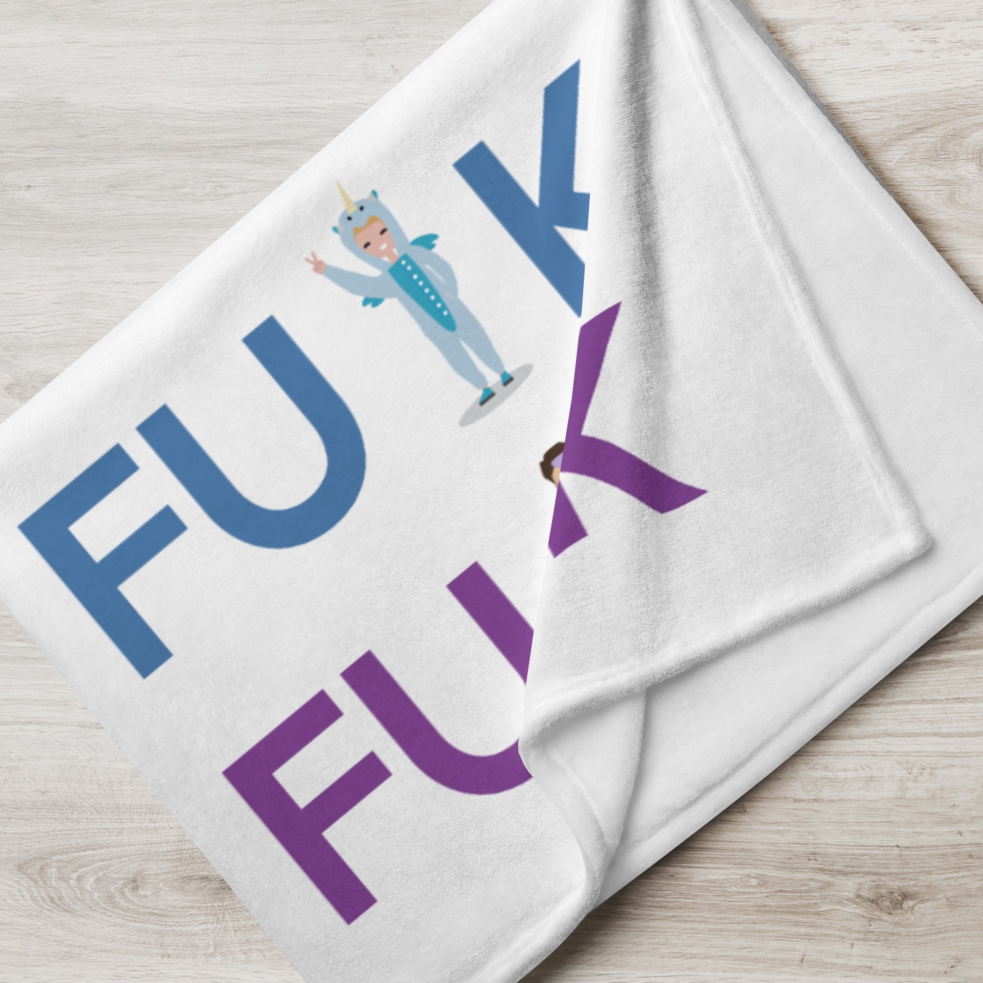 Queer As Fu#k Throw Blanket