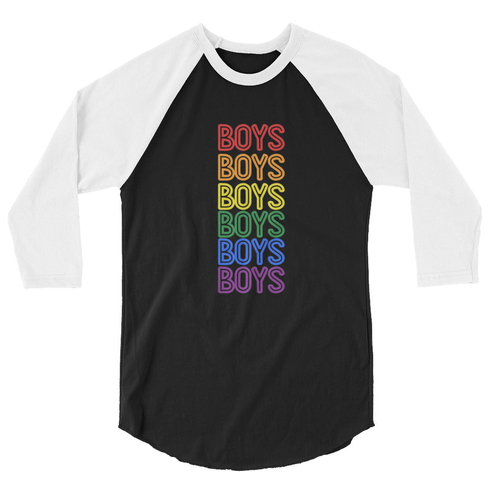 Boys Boys Boys 3/4 Sleeve Raglan Shirt
