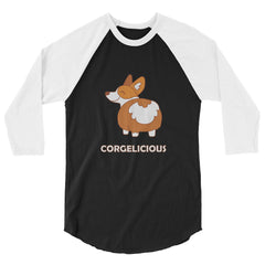 Corgelicious 3/4 Sleeve Raglan Shirt