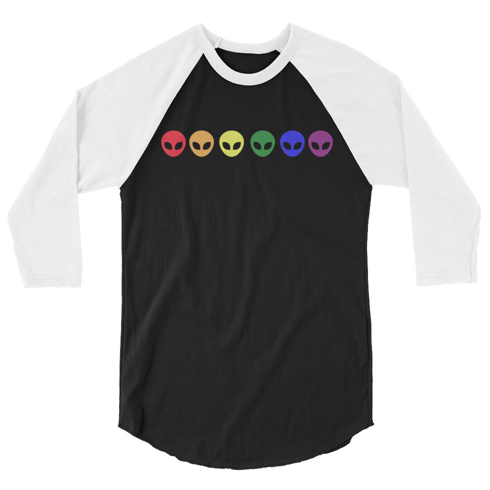 Gay Alien 3/4 Sleeve Raglan Shirt