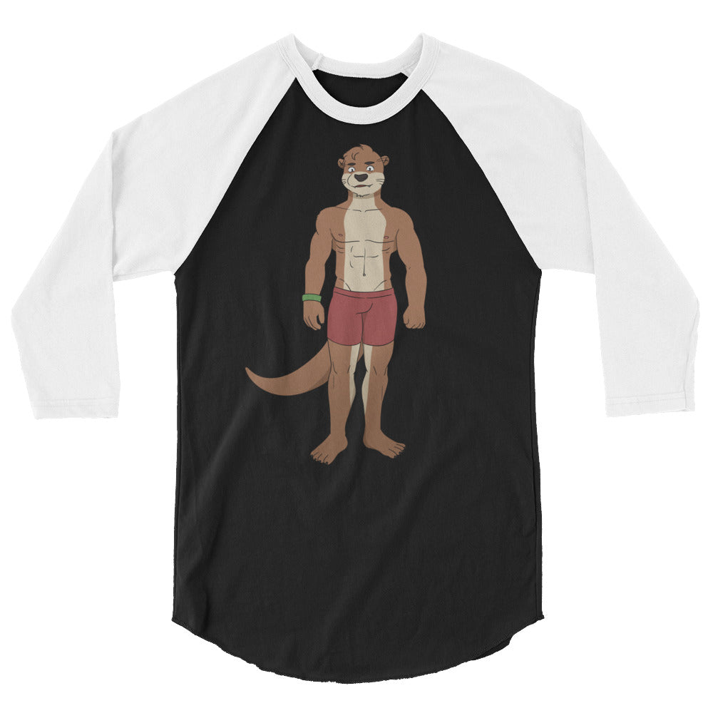 Gay Otter 3/4 Sleeve Raglan Shirt