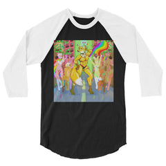 Gay Furry Pride 3/4 Sleeve Raglan Shirt