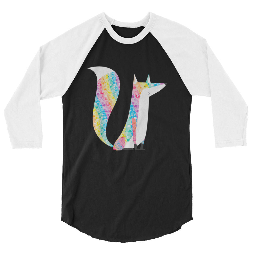Glitter Fox 3/4 Sleeve Raglan Shirt