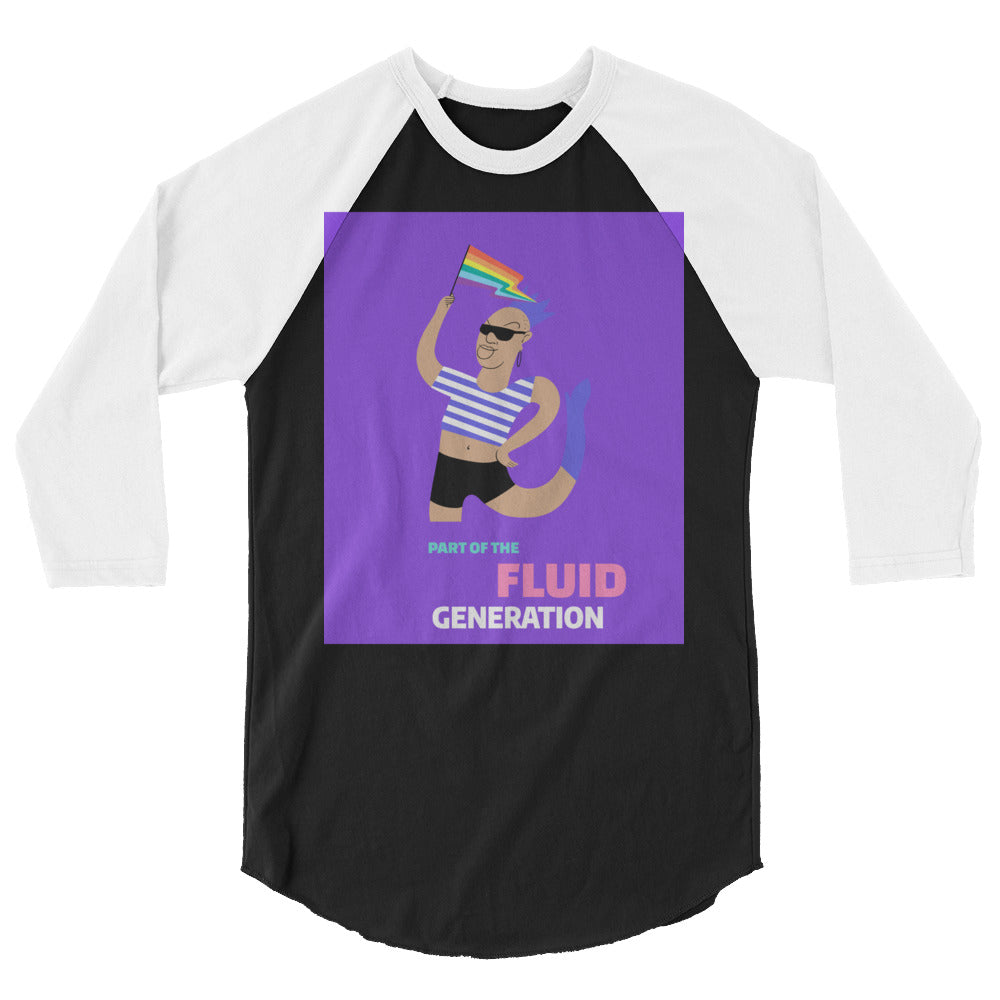 Part Of The Fluid Generation 3/4 Sleeve Raglan Shirt