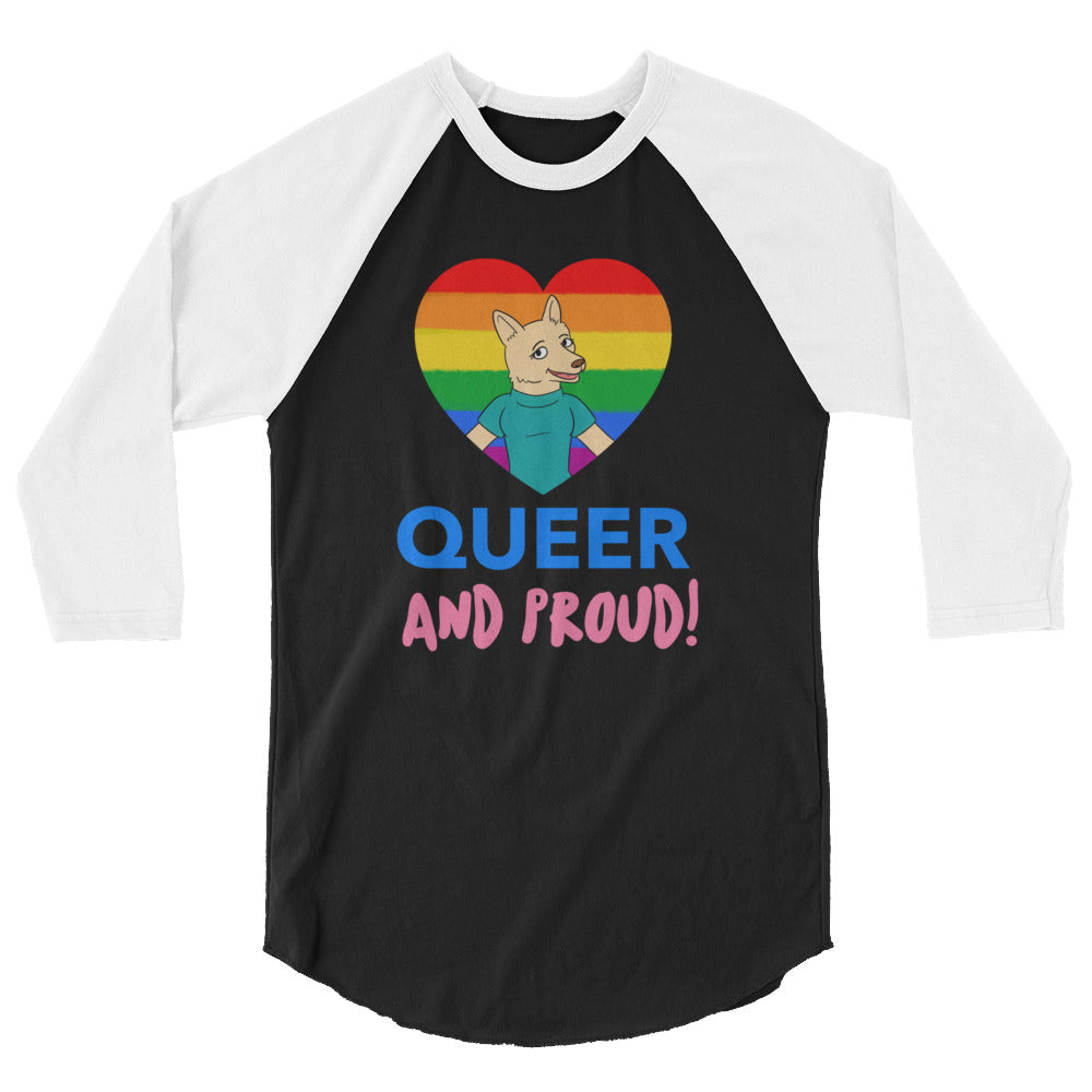 Queer And Proud 3/4 Sleeve Raglan Shirt