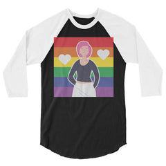 Queer Love Is Love Is Love 3/4 Sleeve Raglan Shirt