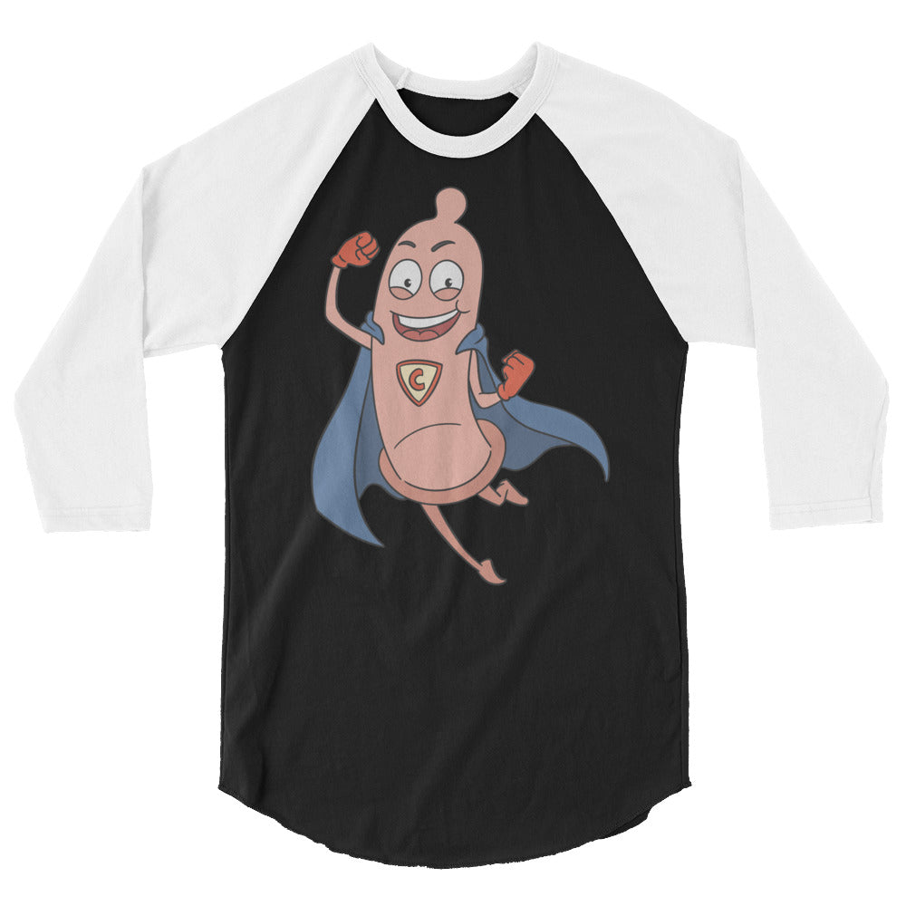 Super Condom 3/4 Sleeve Raglan Shirt