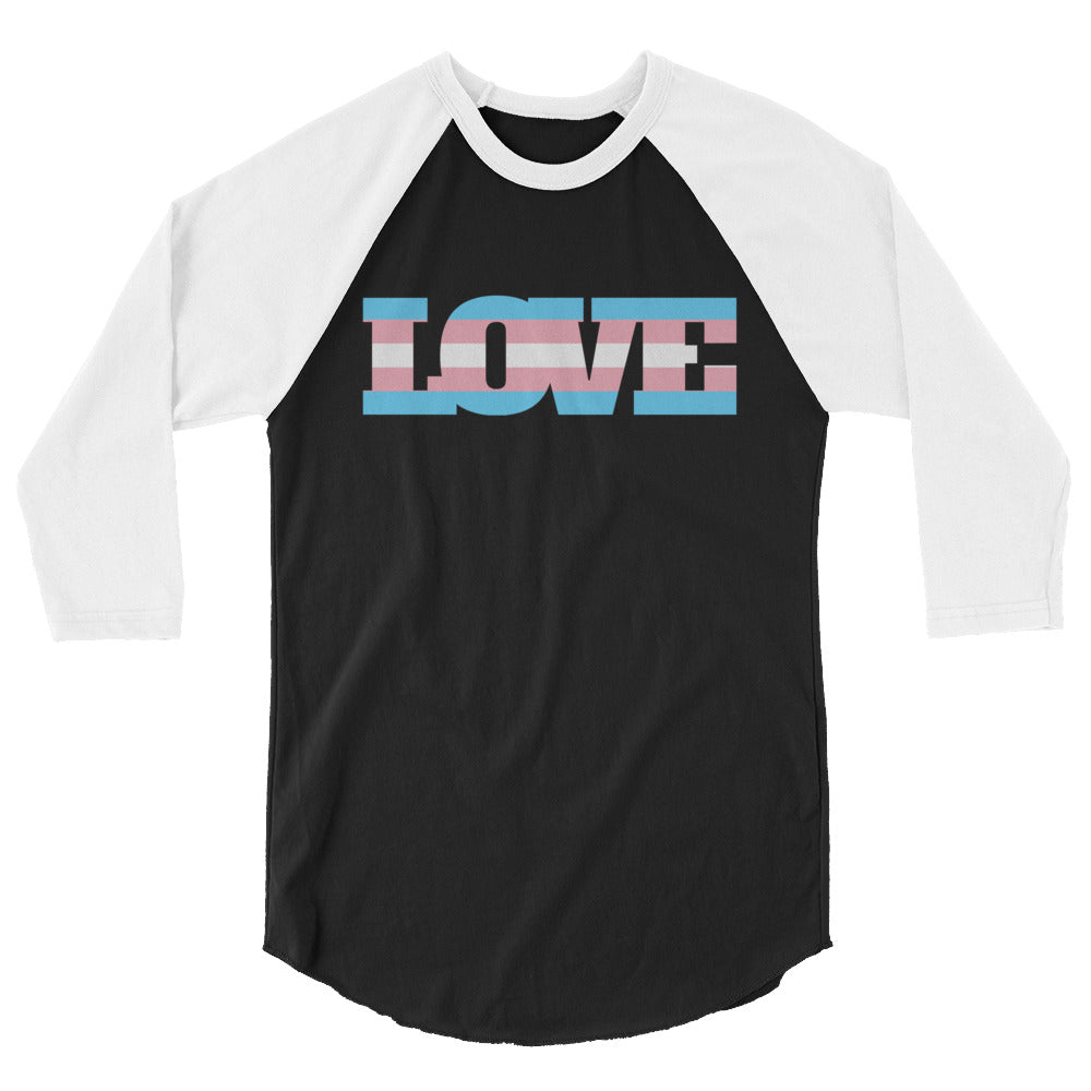 Transgender Love 3/4 Sleeve Raglan Shirt