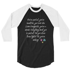 You Look Like Linda Evangelista 3/4 Sleeve Raglan Shirt