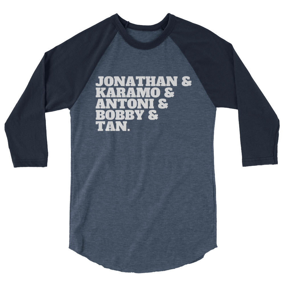 Jonathan & Karamo & Antoni & Bobby & Tan 3/4 Sleeve Raglan Shirt