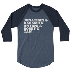 Jonathan & Karamo & Antoni & Bobby & Tan 3/4 Sleeve Raglan Shirt