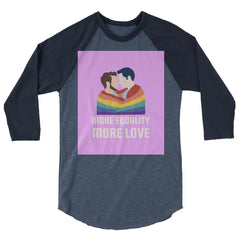 LGBT Couple 3/4 Sleeve Raglan Shirt
