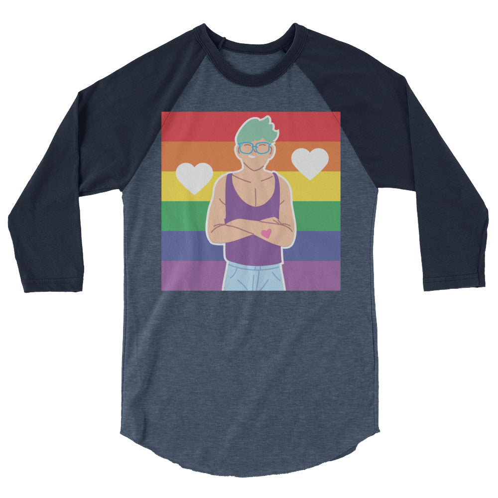 Queer Love 3/4 Sleeve Raglan Shirt