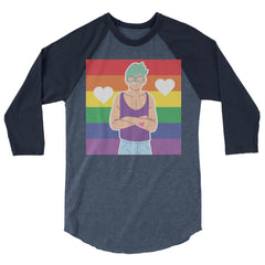 Queer Love 3/4 Sleeve Raglan Shirt
