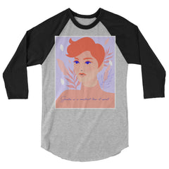Gender Is A Construct Tear It Apart 3/4 Sleeve Raglan Shirt