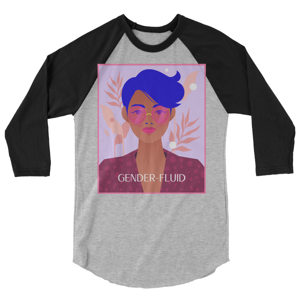 Gender-Fluid 3/4 Sleeve Raglan Shirt