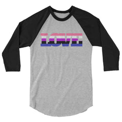 Genderfluid Love 3/4 Sleeve Raglan Shirt