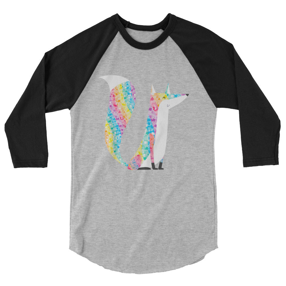 Glitter Fox 3/4 Sleeve Raglan Shirt