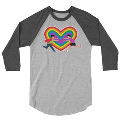 Gay Couple 3/4 Sleeve Raglan Shirt