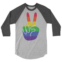 Gay Pride 3/4 Sleeve Raglan Shirt