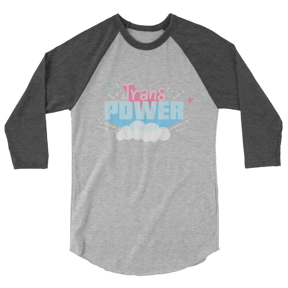 Stand Proud Trans Power 3/4 Sleeve Raglan Shirt