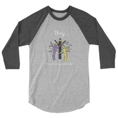 They Non-Binary Friends 3/4 Sleeve Raglan Shirt
