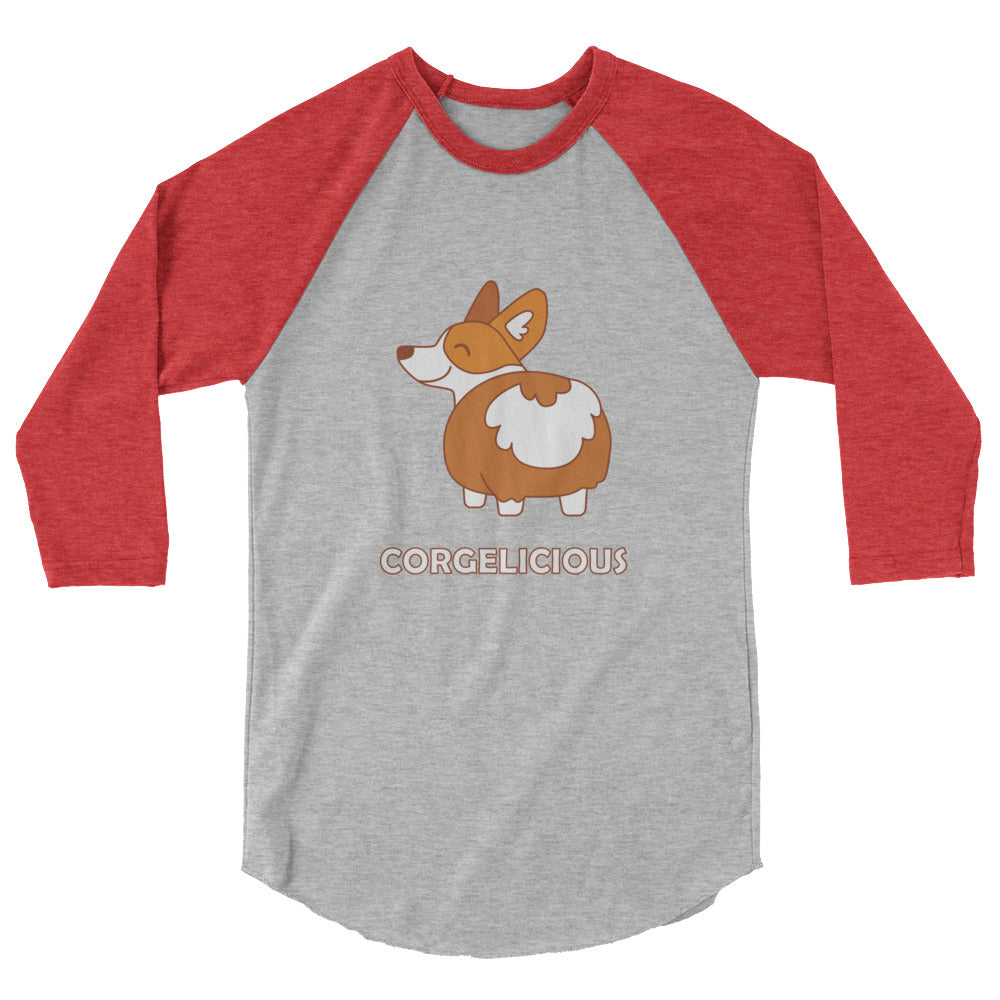 Corgelicious 3/4 Sleeve Raglan Shirt