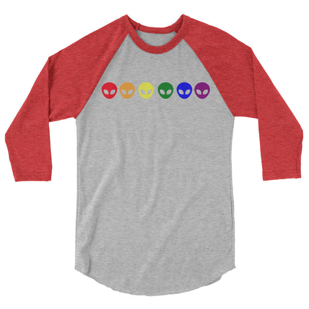 Gay Alien 3/4 Sleeve Raglan Shirt